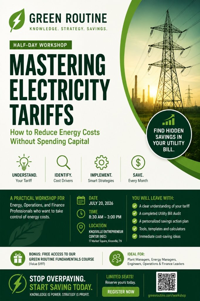 Mastering Electricity Tariffs Workshop Poster